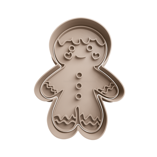 Glazed Gingerbreadman Cookie Cutter - 3D printed Christmas cookie cutter