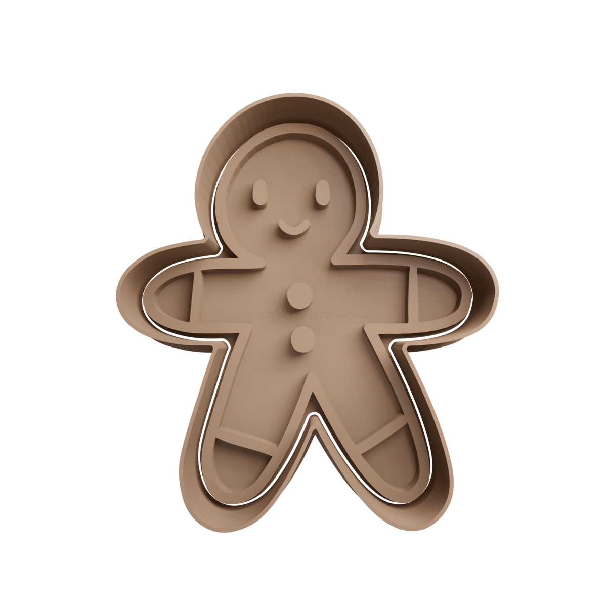 Gingerbread Man Cookie Cutter 8 - 3D printed Christmas cookie cutter