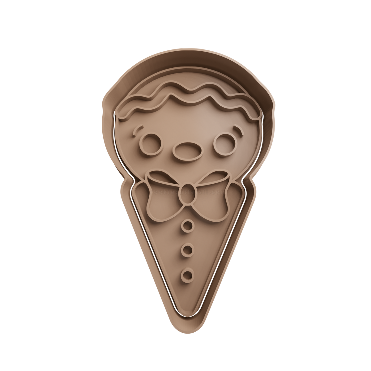 Gingerbread Man Cookie Cutter 2 - 3D printed Christmas cookie cutter
