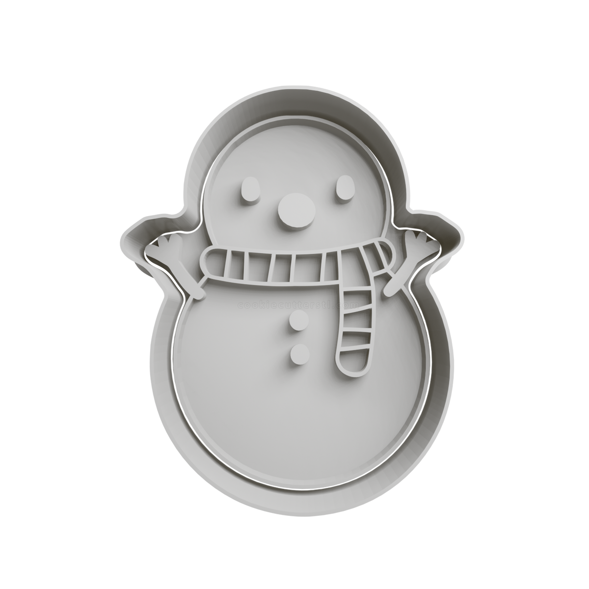 Snowman Cookie Cutter 4 - 3D printed Christmas cookie cutter
