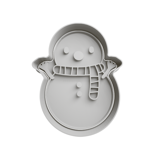 Snowman Cookie Cutter 4 - 3D printed Christmas cookie cutter