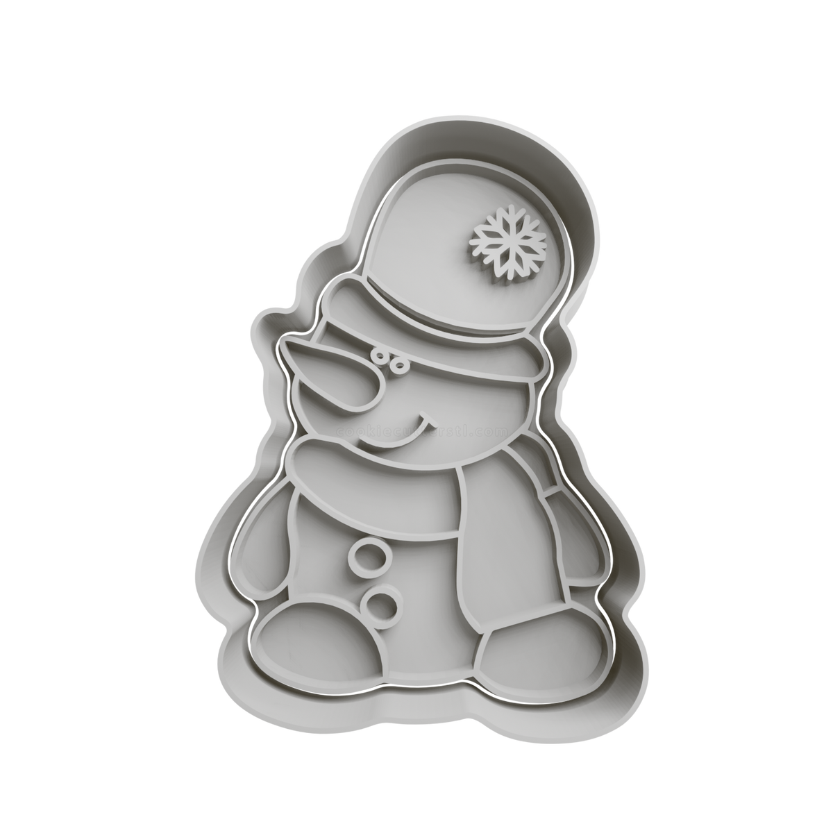 Snowman Cookie Cutter 6 - 3D printed Christmas cookie cutter