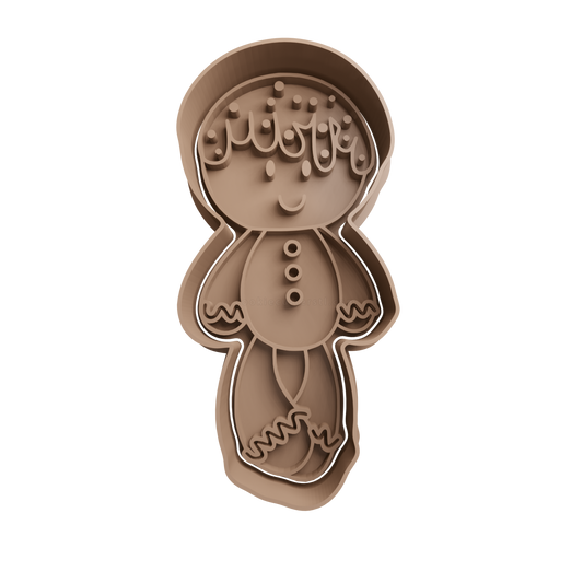 Gingerbread Man Cookie Cutter 01 - 3D printed Christmas cookie cutter