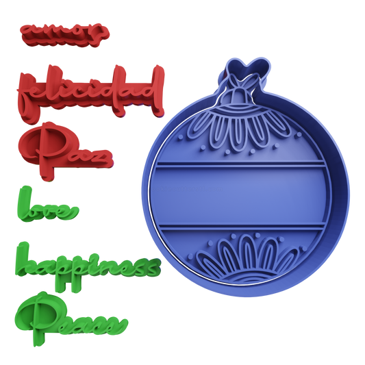 Christmas Ornament Cookie Cutter - 3D printed Christmas cookie cutter