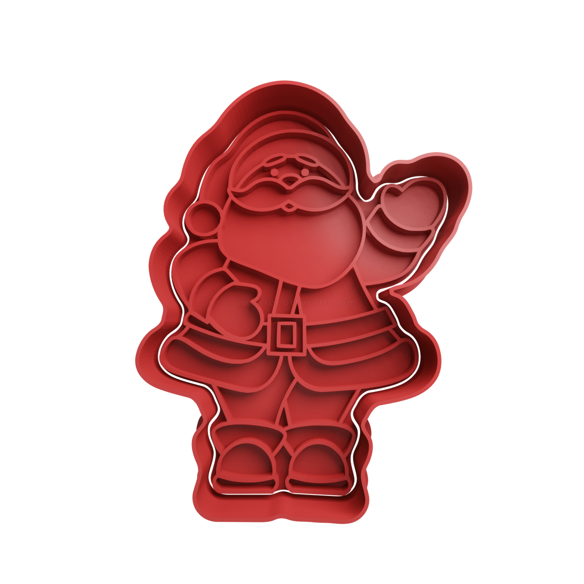 Santa Claus Cookie Cutter 7 - 3D printed Christmas cookie cutter