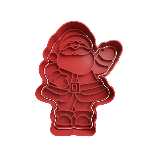 Santa Claus Cookie Cutter 7 - 3D printed Christmas cookie cutter