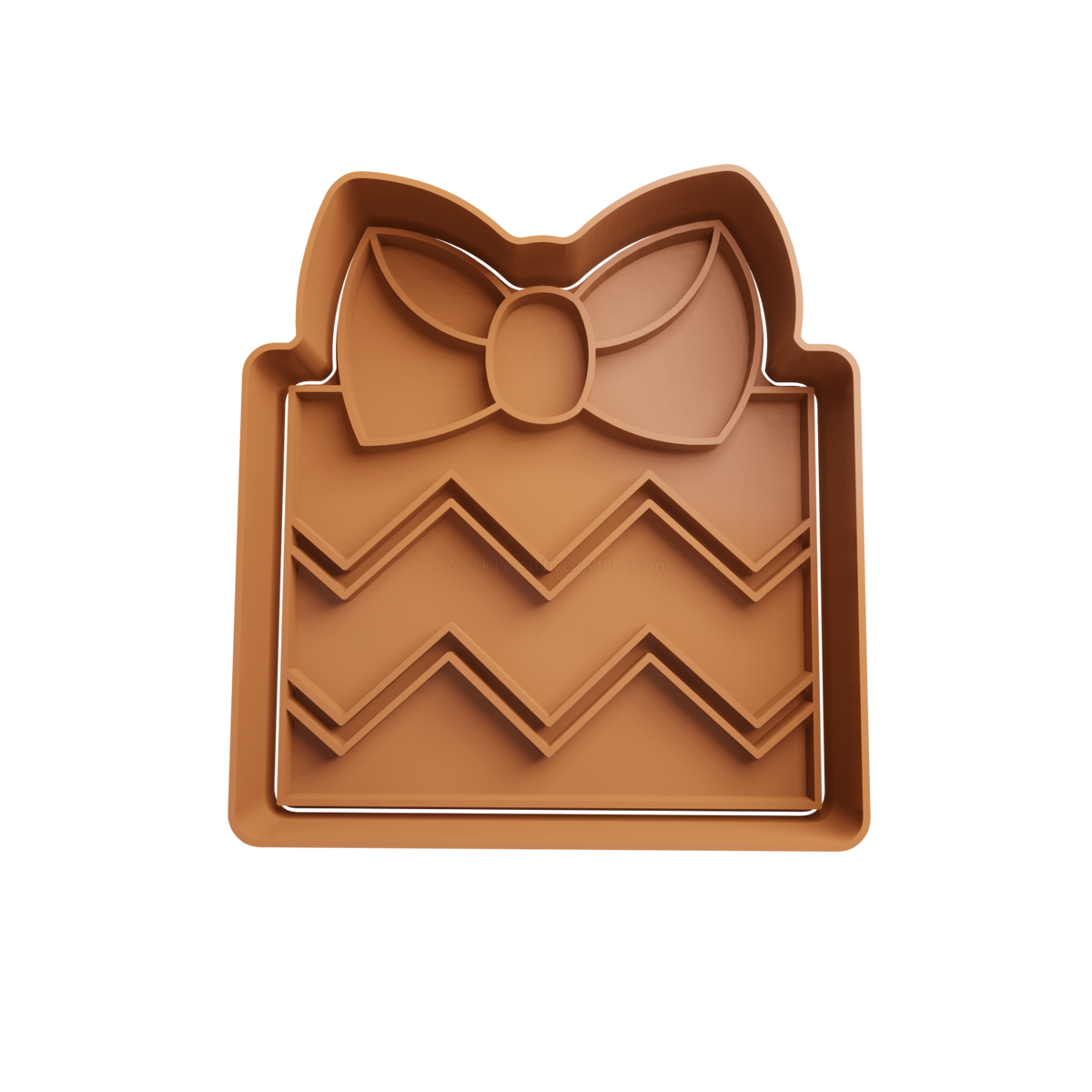Christmas Gift Box Cookie Cutter 5 - 3D printed Christmas cookie cutter