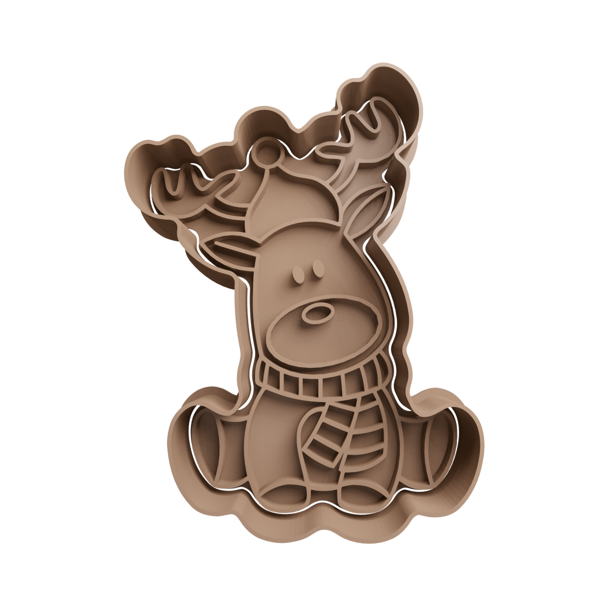 Reindeer Cookie Cutter - 3D printed Christmas cookie cutter
