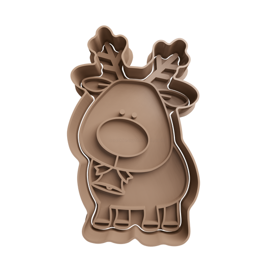 Reindeer Cookie Cutter 9 - 3D printed Christmas cookie cutter