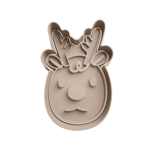 Reindeer Cookie Cutter 8 - 3D printed Christmas cookie cutter