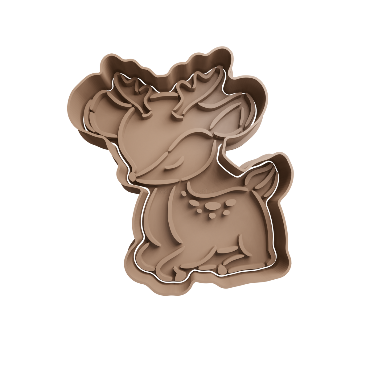 Reindeer Cookie Cutter 5 - 3D printed Christmas cookie cutter