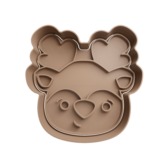 Reindeer Cookie Cutter 2 - 3D printed Christmas cookie cutter