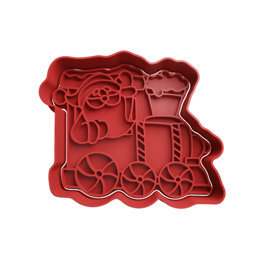 Santa Claus Cookie Cutter - Style 2 - 3D printed Christmas cookie cutter