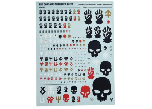 Warhammer 40k Red Corsairs Decal Transfer Sheet