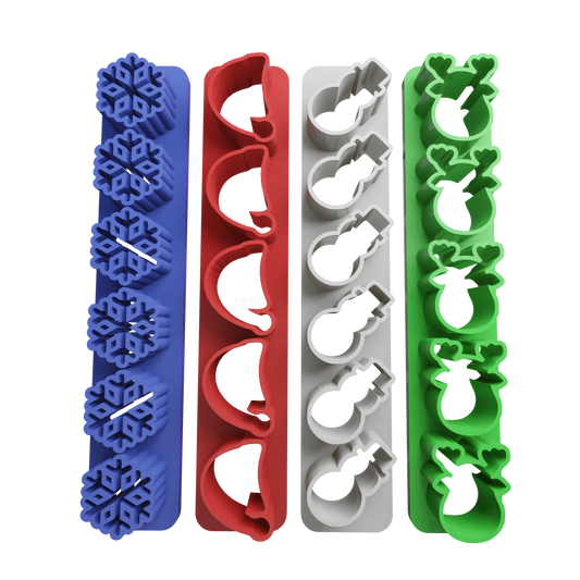 Set Christmas Mini Cookie Cutter - 3D printed Christmas cookie cutter