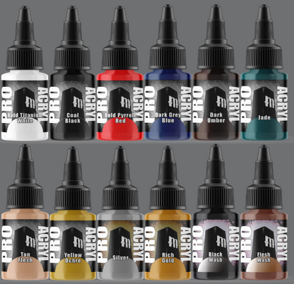Monument Hobbies Pro Acryl Starter Set (Set of 12 plus tools)