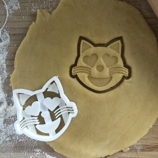 Cat Love Heart Eyes Cookie Cutter