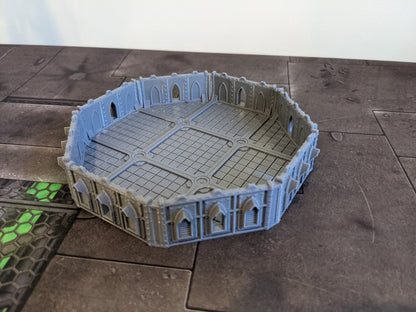 Warhammer 40k Modular Gothic tower terrain large octagonal shaped